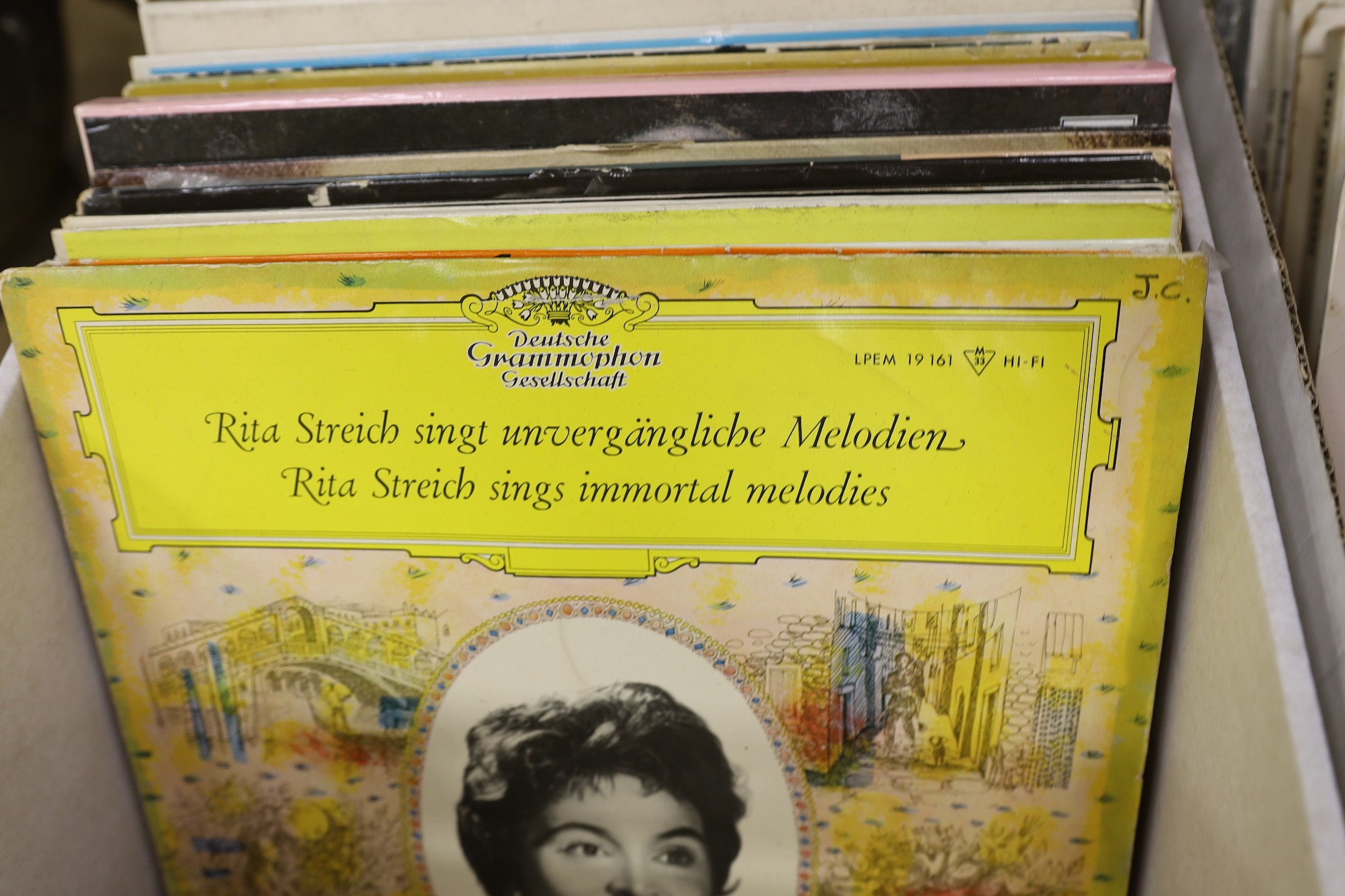 Approximately 150 assorted vinyl LP's, mainly classical to include Dorothy Masuka And Jobs Combination, Ingalo, signed, Oliver Mtukudzi Greatest Hits, Istvan Kertesz Vienna Philharmonic Dvorak New World Symphony and sund
